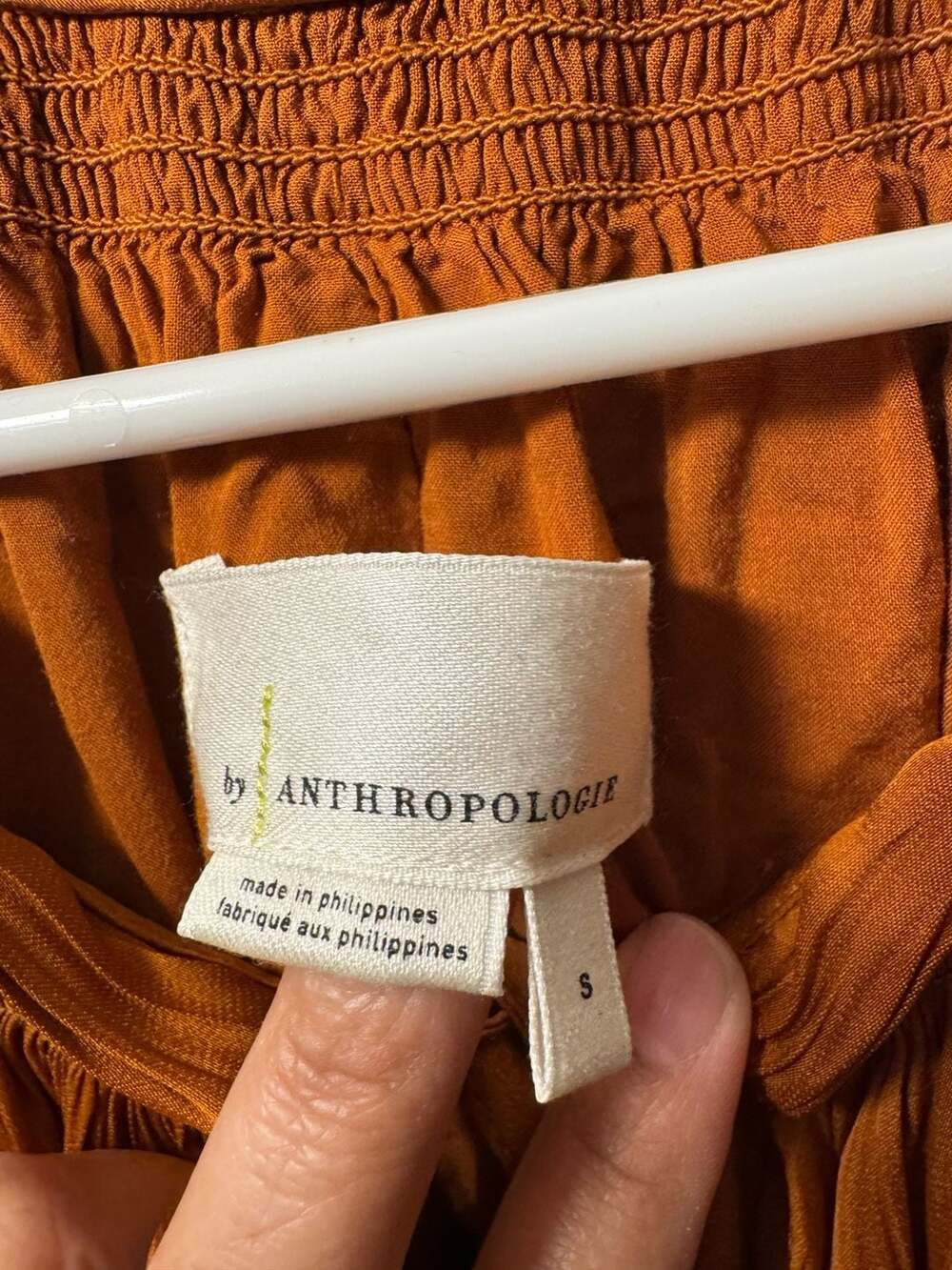 by Anthropologie Giulia Tunic Dress Burnt Orange Rust Pleated Mini S - Picture 4 of 6